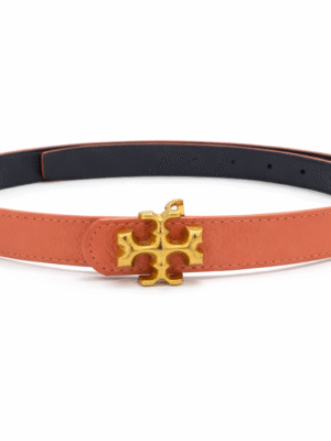 ORANGE LEATHER YROT BUCKLE BELT