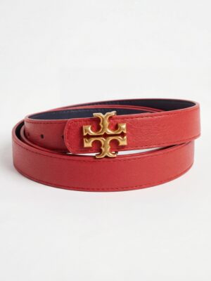 RED LEATHER YROT BUCKLE BELT