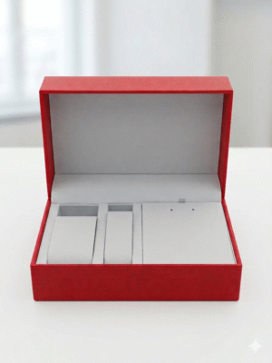 RED SMOOTH JEWELLERY & WATCH GIFT BOX