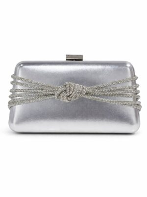 SILVER SMOOTH P28 WOVEN DIAMOND DETAIL PURSE