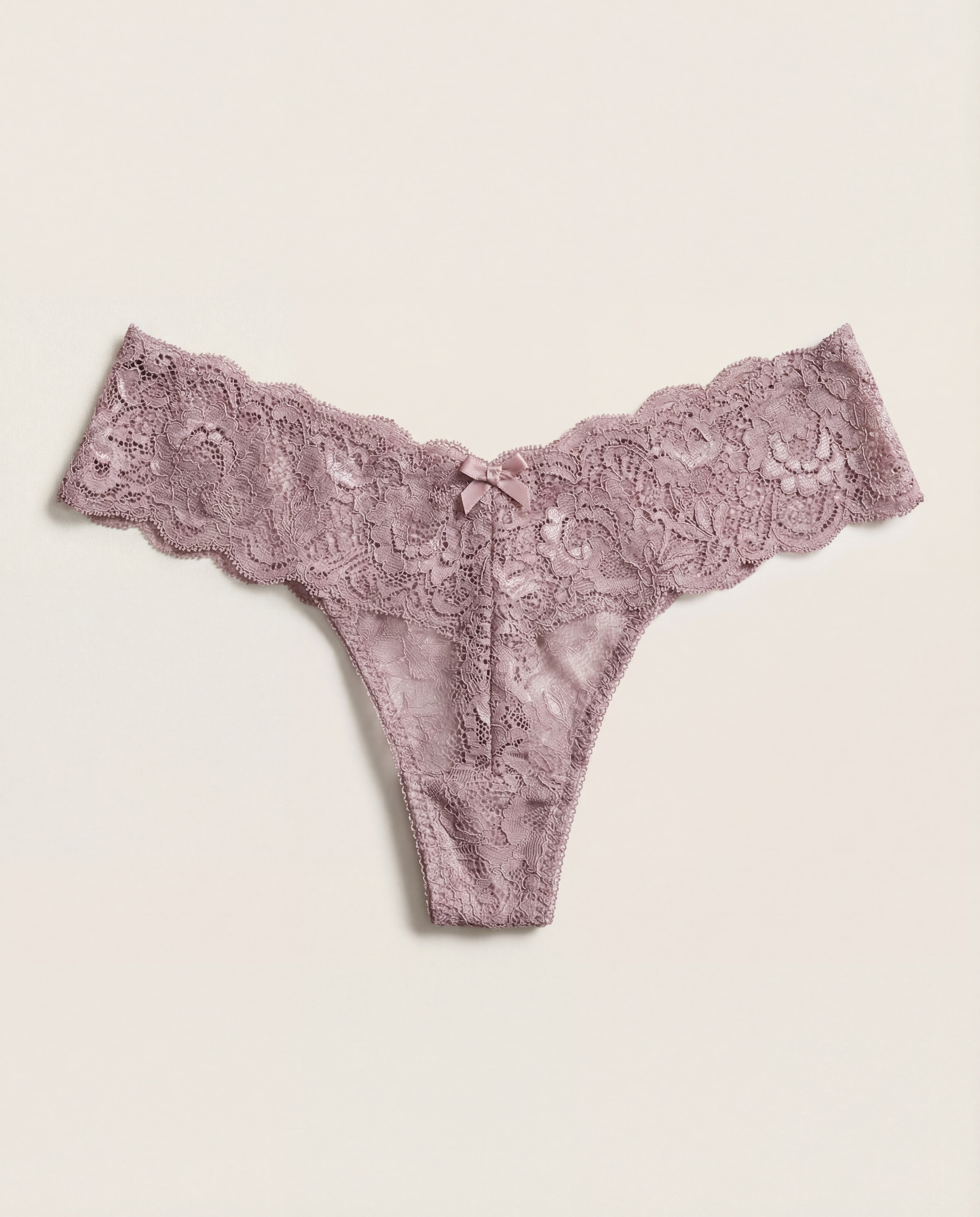 SPRING Q8073 DUSKY ROSE ALL LACE THONG PANT