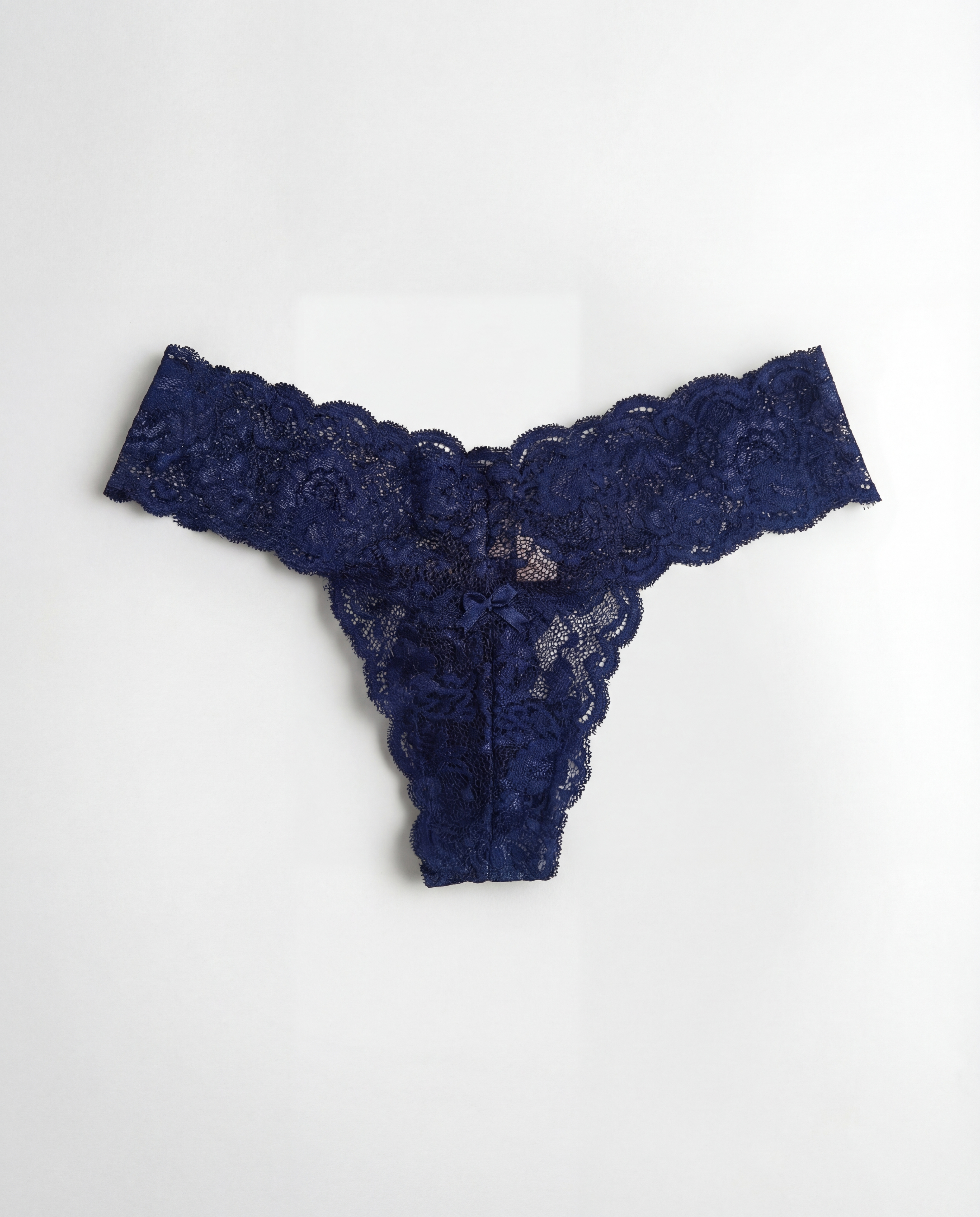 SPRING Q8073 NAVY ALL LACE THONG PANT