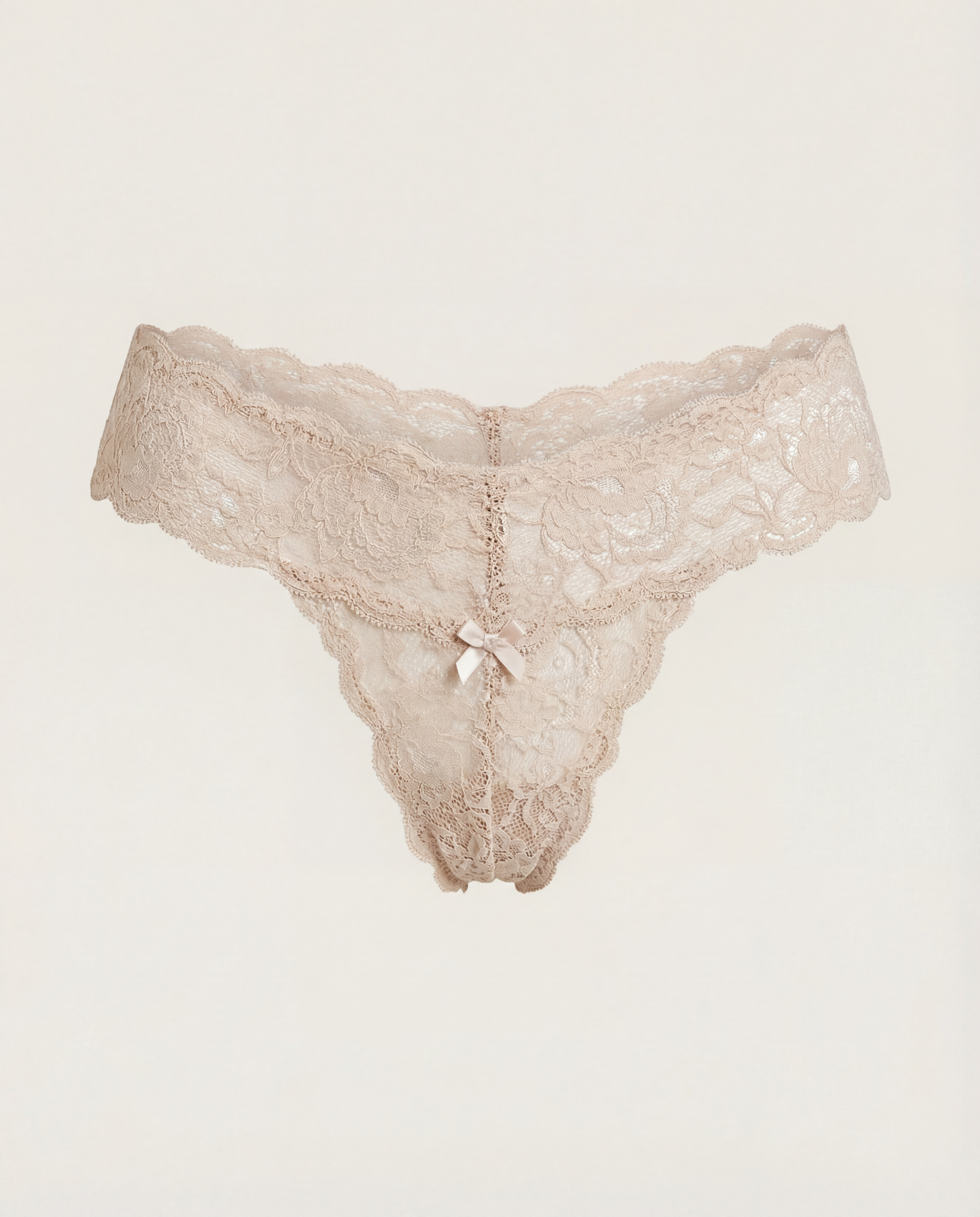 SPRING Q8073 NUDE ALL LACE THONG PANT