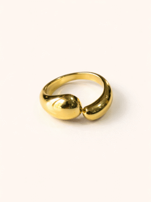 UM GOLD OVERLAP OPEN RING
