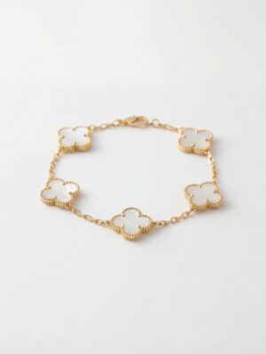 UM GOLD X IVORY CLOVER BRACELET