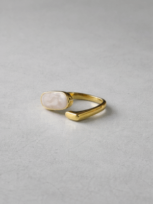 UM GOLD X IVORY PANEL RING