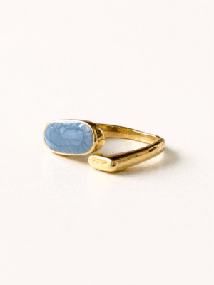 UM GOLD X MARL PANEL RING