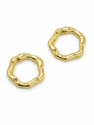 UM SCULPTED SUN STUD EARRINGS