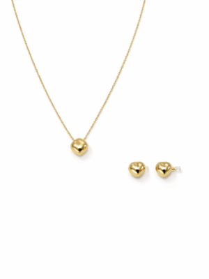 VIENNOIS T113098A GOLD DIAMOND CHAIN X EARINGS SET