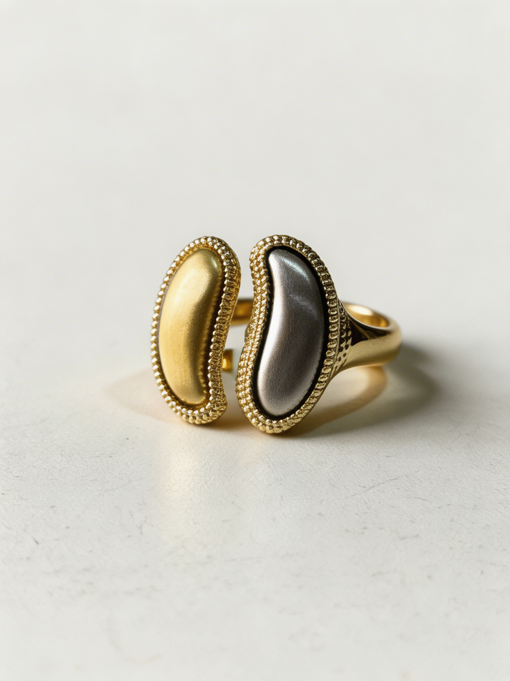 VIENNOIS T116577R TWO-TONE RIBBED RINGS