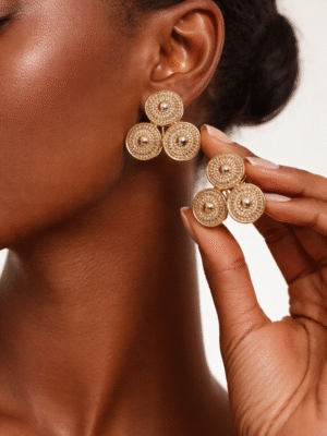 VIENNOIS T706380E-002 GOLD CLUSTERED EARRINGS