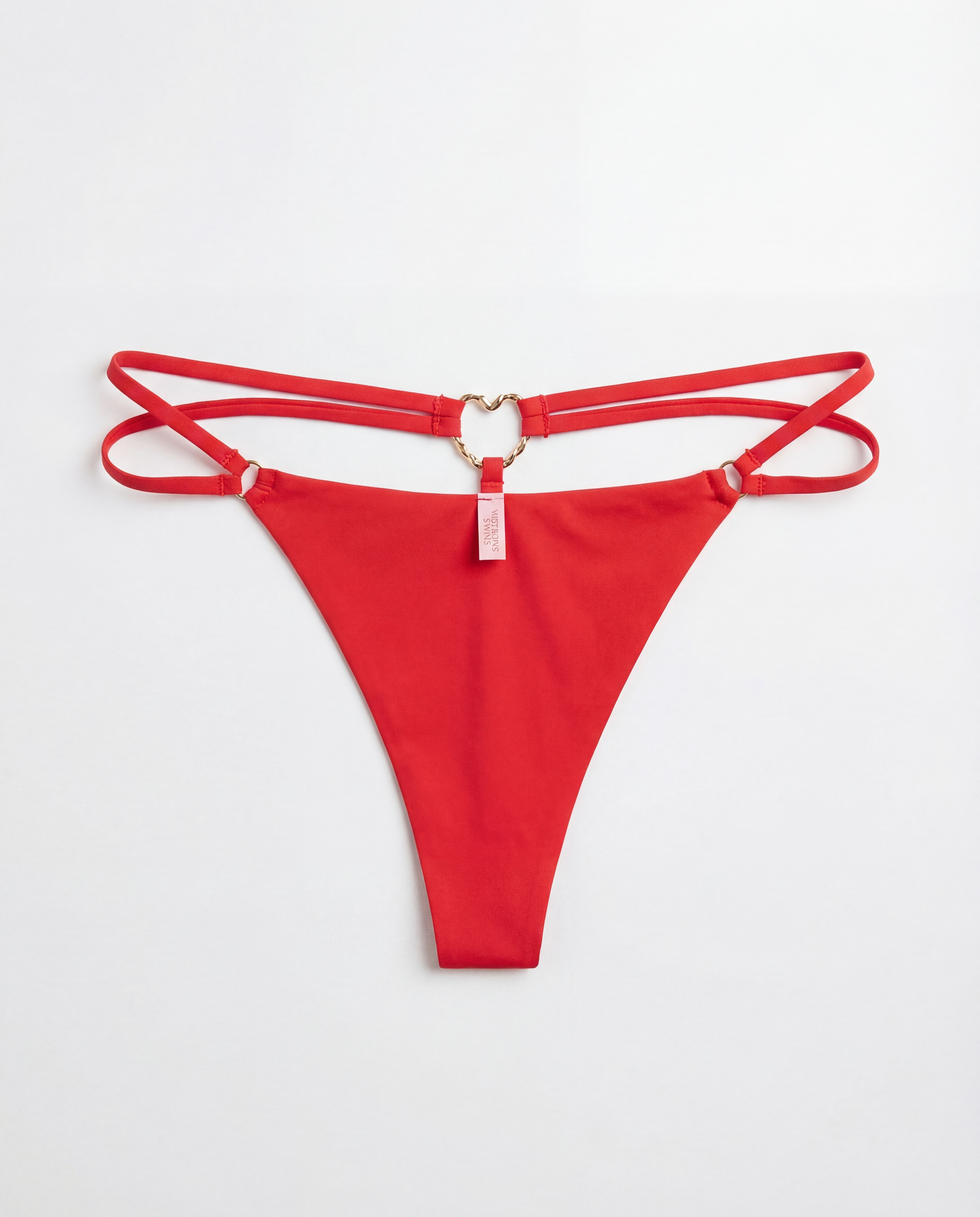VIMERLEA T3032 RED GOLD RING THONG PANT