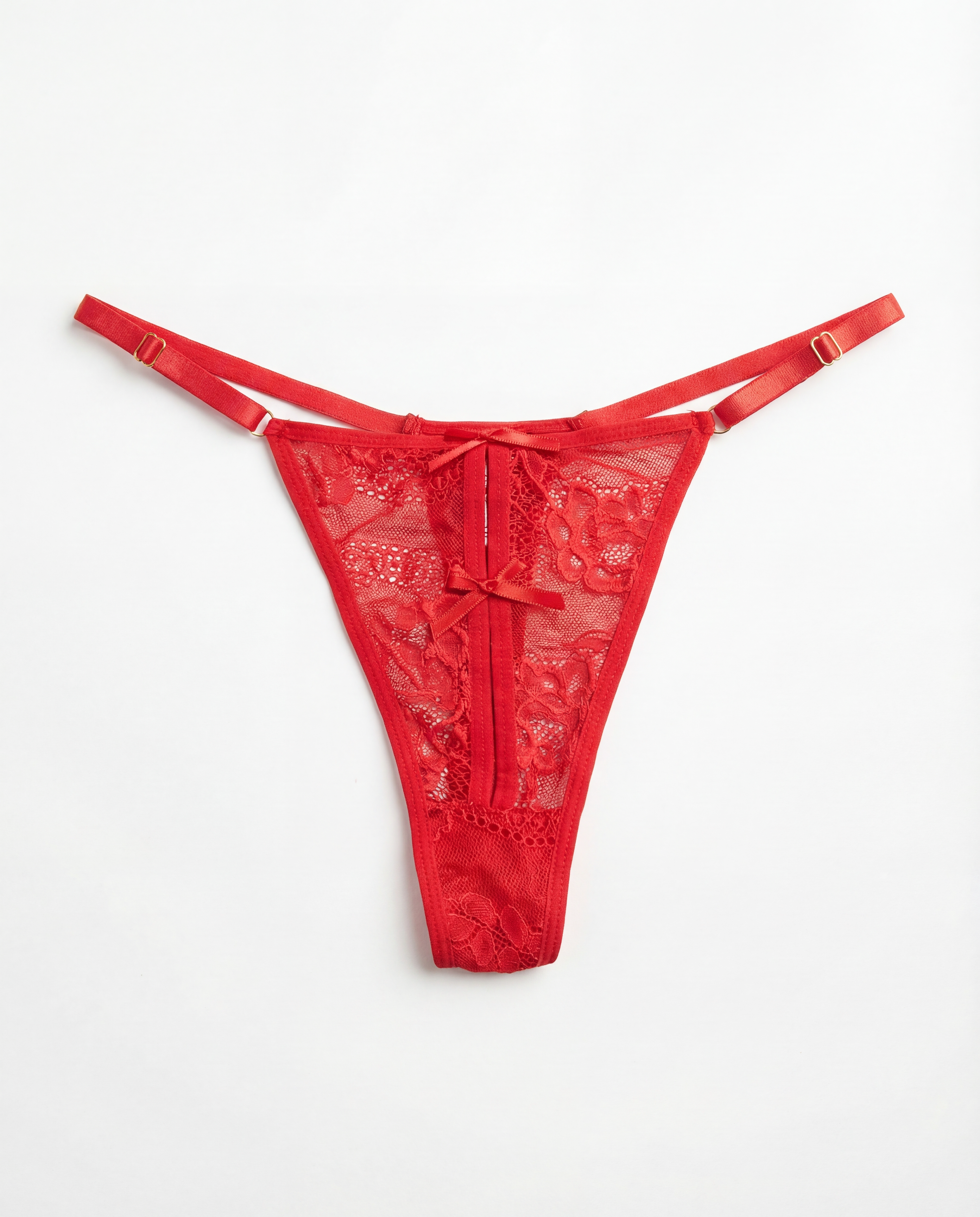 VORO Q8354 RED LACE THONG BRIEF