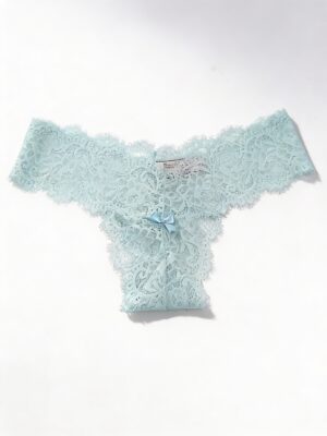 VORONIN Q8003 MINT CHANTI LACE STAPLE THONG