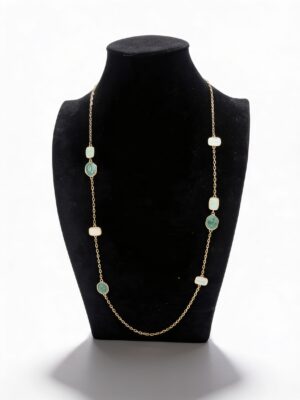 VIENNOIS T113183Q GOLD BLUE STONE LONGCHAIN