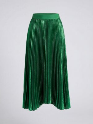 (2FOR30K)DANNI GREEN PLEATED SKATER SKIRT