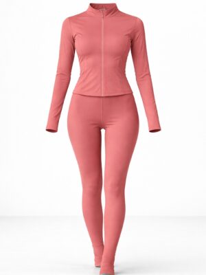 (2FOR50K) MAGEE SALMON ZIPPER LOUNGEWEAR