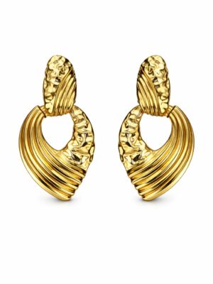 ABELLA K105362E GOLD FINELINES VINTAGE EARINGS