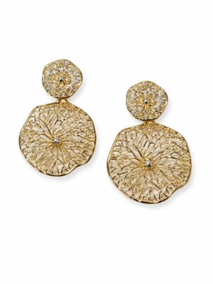 ABELLA K105594E GOLD ROUND DROP EARINGS