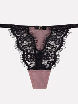 BEAUTIFUL SPRING Q8039 MAUVE LACEY THONG