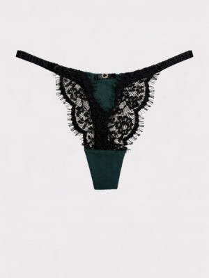 BEAUTIFUL SPRING Q8039 TEAL LACEY THONG