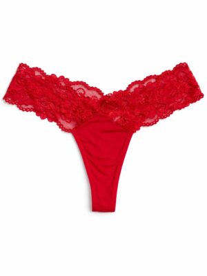 HEMI 222 RED JERSEY LACE THONG