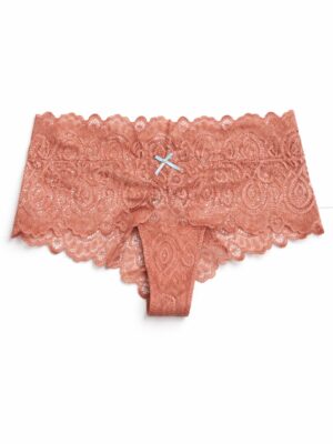 HEMI 9078 MAUVE BLACK LACE PART THONG PANT