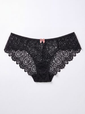 HEMI BLACK BACK CUT OUT LACE BIKINI PANT