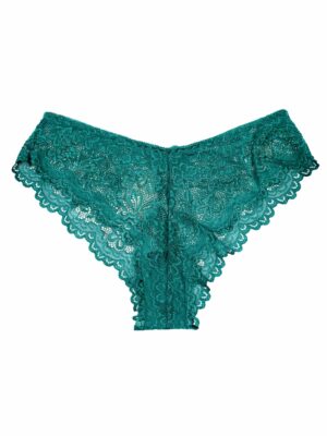 HEMI TEAL LACE CROSS DETAIL BIKINI PANT