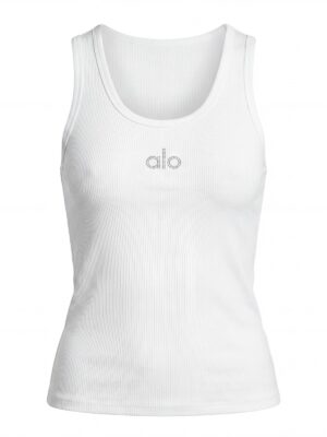 IVORY ALO RIB BONE TANK TOP