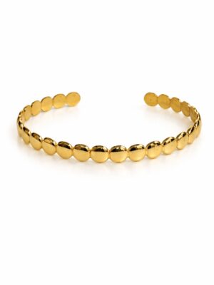 JIN GOLD SMOOTH PELLET LINK BANGLE