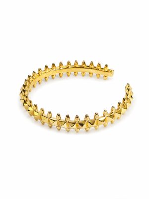 JIN GOLD SPIKE CUT STREET FASHION BANGLE