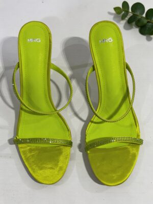MG AS111-1 LEMON DOUBLE BAND EMBELLISHED MULES