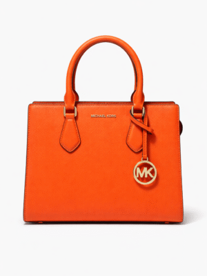 MICHAEL KORS SHEILA POPPY ORANGE SAFFIANO BAG