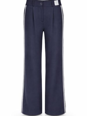 QUZU NAVY WITH WHITE NAUTICAL STRIPE ON SIDES PANTS