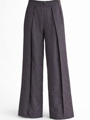 SASHES X HIDES GREY LINEN BARREL PANTS
