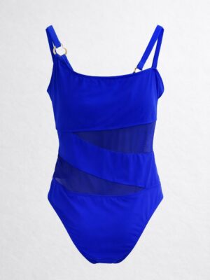 SAX THIN STRAP SHEER DETAIL SWIMWEAR