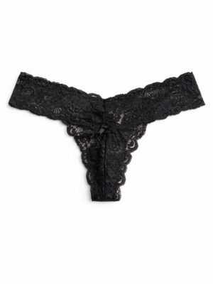 SPRING Q8073 BLACK ALL LACE THONG PANT