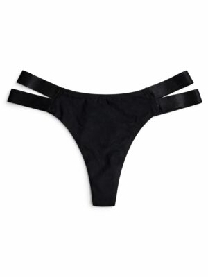 VIMERLEA V2018 BLACK NYLON SPANDEX TWO BANDS THONG PANT