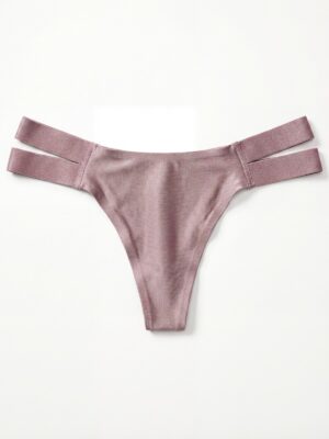 VIMERLEA V2018 MAUVE NYLON SPANDEX TWO BANDS THONG PANT
