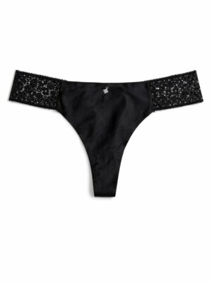 VIMERLEA V2048 BLACK SILVER BROOCH THONG SPANDEX PANT