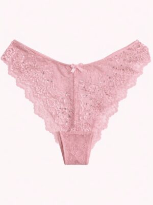 VORO ROSE Q8304 STUDDED LACE BRIEFS