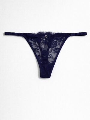 VORONIN Q8001 NAVY LACE THONG