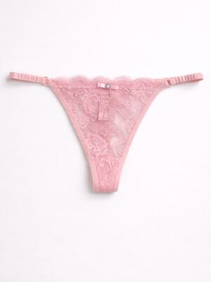 VORONIN Q8001 PINK LACE THONG