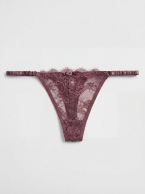 VORONIN Q8001 TERRACOTTA LACE THONG