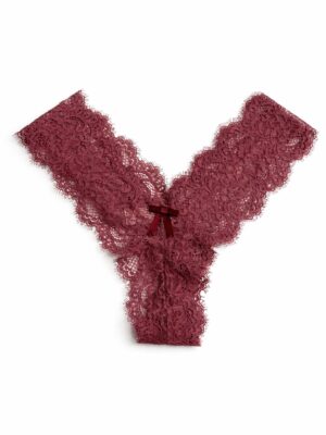 VORONIN Q8002 TERRACOTTA STAPLE LACEY THONG