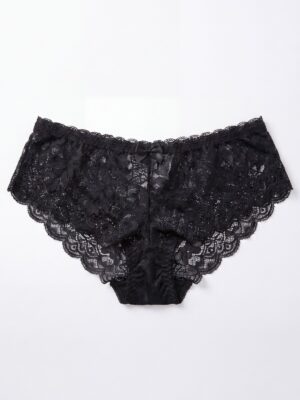 VORONIN Q8336 BLACK LACEUP LACEY FULL BRIEF