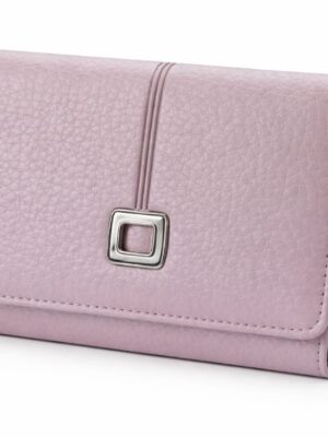 SARALYN P-4518B LAVENDER PEBBLED LEATHER MED WALLET
