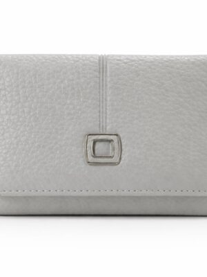 SARALYN P-4518B MARL BLUE PEBBLED LEATHER MED WALLET