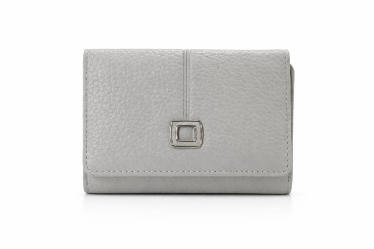 SARALYN P-4518B MARL BLUE PEBBLED LEATHER MED WALLET